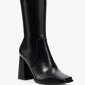 Elegant Black Heeled Boots for Women